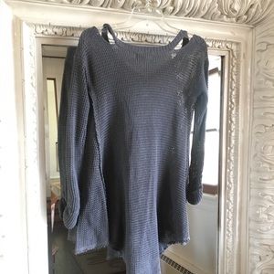 Waffled sweater
